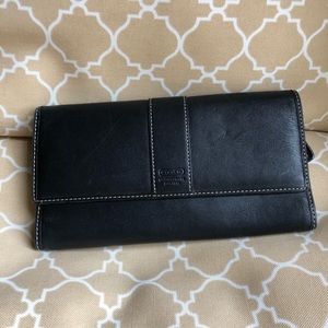 Used black leather Coach Wallet